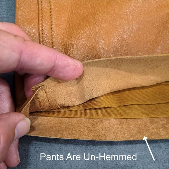 NWT – Cognac Brown 5 Pocket Leather Pants Bagatelle - Picture 12 of 14